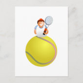 Tennis Player Briefkaart (Voorkant)