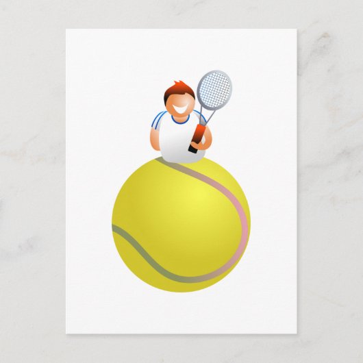 Tennis Player Briefkaart (Voorkant)