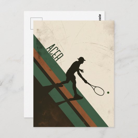 Tennis Player Briefkaart (Voorkant / Achterkant)