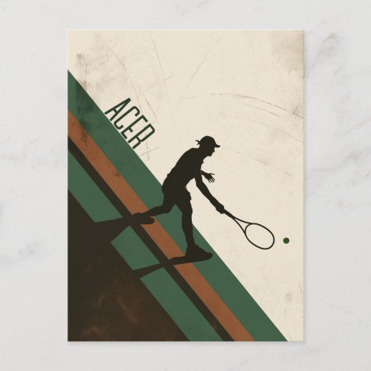 Tennis Player Briefkaart (Voorkant)