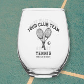 Tennis Player Club Teamnaam Gepersonaliseerd Wijnglas Zonder Voet