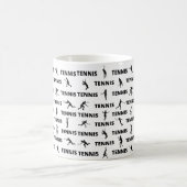 Tennis Player Coach Black Silhouettes Patroon Koffiemok (Center)