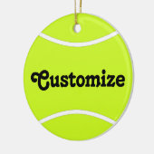 Tennis Player Custom Name/Text Kerstversier Keramisch Ornament (Links)