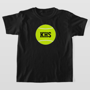 Tennis Player Custom School Letters T-shirt