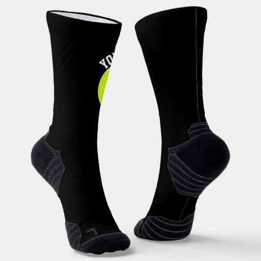 Tennis Player Custom Team en Player Name Sports Sokken (Gebogen)