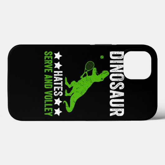Tennis player Dinosaur haat Serve en volley Case-Mate iPhone Case (Achterkant (horizontaal))