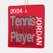 Tennis Player Extraordinaire CUSTOM Keramisch Ornament (Links)
