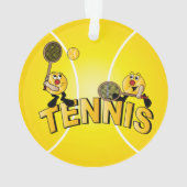 Tennis Player Fun Cartoon Ornament (achterkant)