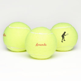 Tennis player gepersonaliseerd tennisballen