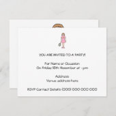 Tennis Player Girl. Kaart (Voorkant / Achterkant)