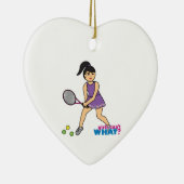 Tennis Player Girl - Middelgroot Keramisch Ornament (Rechts)