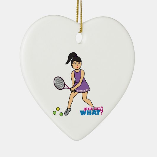 Tennis Player Girl - Middelgroot Keramisch Ornament (Rechts)