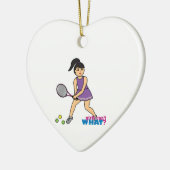Tennis Player Girl - Middelgroot Keramisch Ornament (Links)