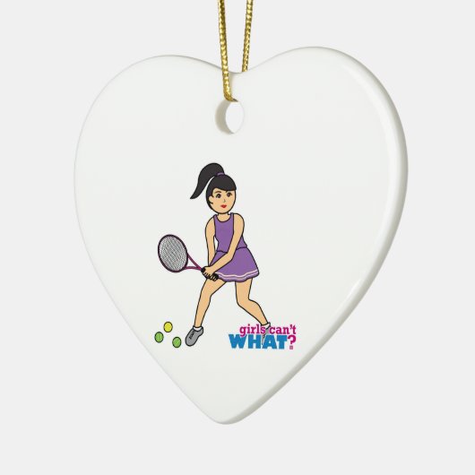 Tennis Player Girl - Middelgroot Keramisch Ornament (Links)