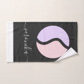 Tennis Player Girl Name Pink Ball Cute Calligraphy Handdoek (Handdoek)