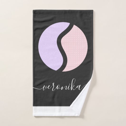 Tennis Player Girl Name Pink Ball Cute Calligraphy Handdoek (Handdoek)