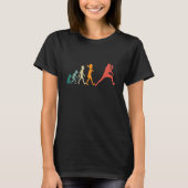 Tennis Player Human Evolution Ping Pong Retr T-shirt (Voorkant)