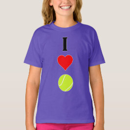 Tennis Player I Love (Heart) Tennis Vertical Sport T-shirt