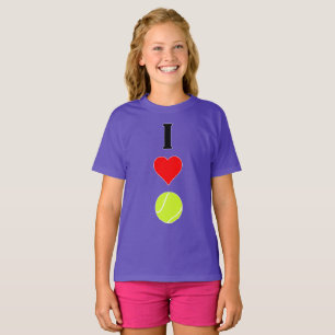 Tennis Player I Love (Heart) Tennis Vertical Sport T-shirt