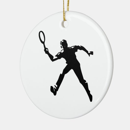 Tennis Player Keramisch Ornament (Links)