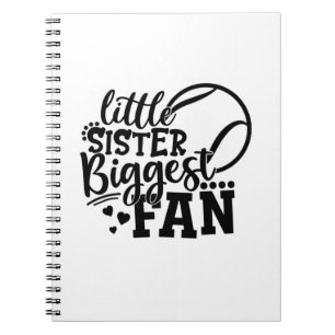 Tennis Player   Kleine zuster Bigst Fan Tennis Notitieboek