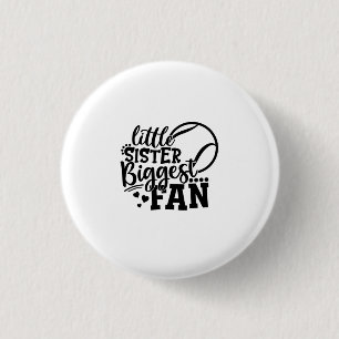 Tennis Player Kleine zuster Bigst Fan Tennis Ronde Button 3,2 Cm