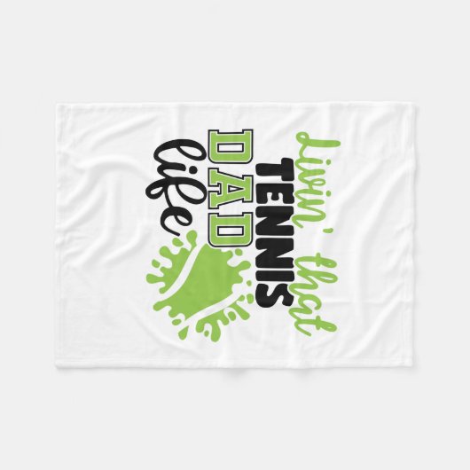 Tennis Player | Levensduur van Tennis-pap Fleece Deken (Voorkant (Horizontaal))