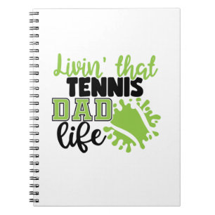 Tennis Player Levensduur van Tennis-pap Notitieboek