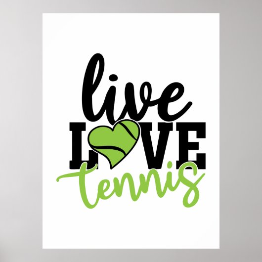 Tennis Player | Live Love Tennis Poster (Voorkant)