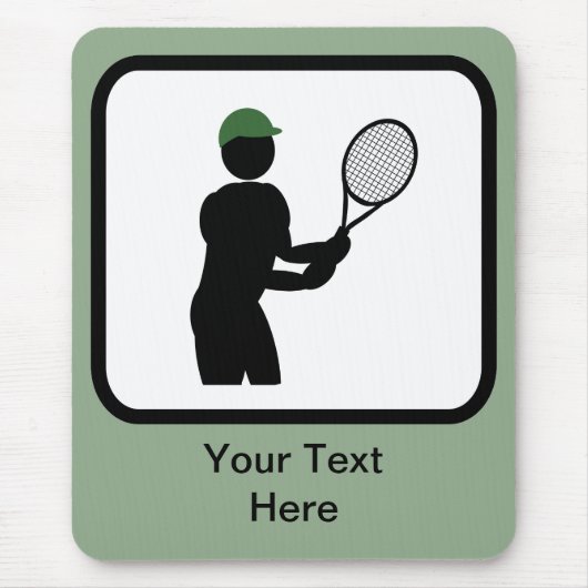  Tennis Player-Logo Muismat (Voorkant)