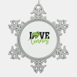 Tennis Player Love Tennis Tin Sneeuwvlok Ornament