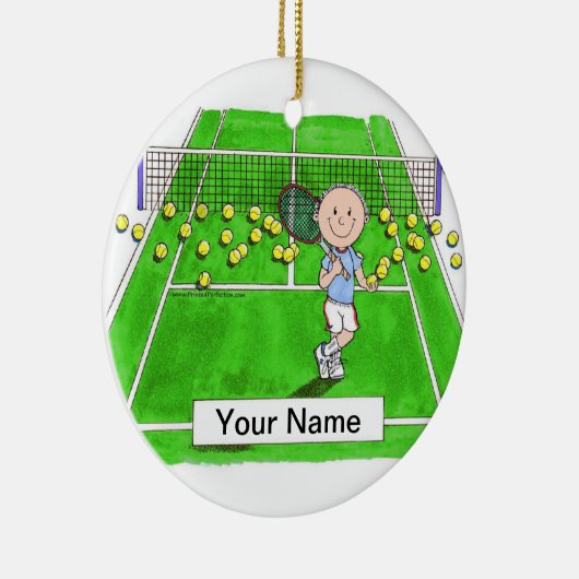 Tennis Player, Male Keramisch Ornament (Rechts)