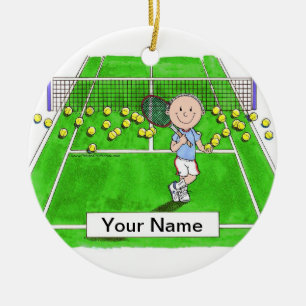 Tennis Player, man Keramisch Ornament