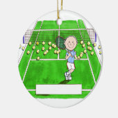 Tennis Player, mannelijk - persoonlijke Cartoon Keramisch Ornament (Links)