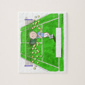 Tennis Player, mannelijk - persoonlijke Cartoon Legpuzzel (Verticaal)