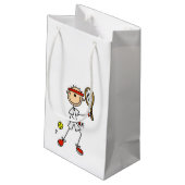 Tennis Player mannenkruis Klein Cadeauzakje (Achterkant Gekanteld)