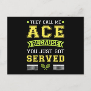 Tennis Player Match Racket Court Sports Funny Gift Briefkaart