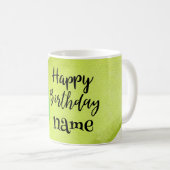 Tennis Player met racket en ball Birthday Koffiemok (Voorkant rechts)