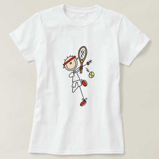Tennis Player met Racquet Tshirts en cadeaus (Design voorkant)