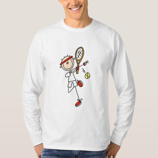 Tennis Player met Racquet Tshirts en cadeaus (Voorkant)