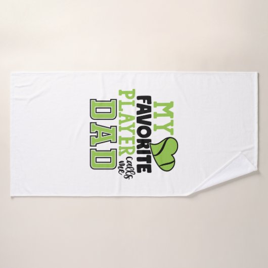 Tennis Player | Mijn favoriete speler noemt me pap Badhanddoek (Badhanddoek)