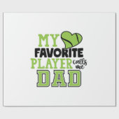 Tennis Player | Mijn favoriete speler noemt me pap Cadeaupapier (Vlak)