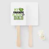 Tennis Player | Mijn favoriete speler noemt me pap Handwaaier (Voorkant en achterkant)