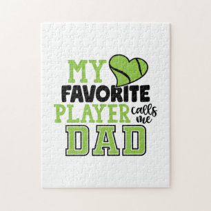 Tennis Player Mijn favoriete speler noemt me pap Legpuzzel