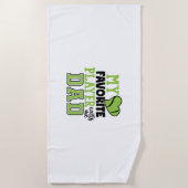 Tennis Player | Mijn favoriete speler noemt me pap Strandlaken (Voorkant)