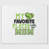 Tennis Player | Mijn favoriete speler roept me mam Cadeaupapier (Vlak)