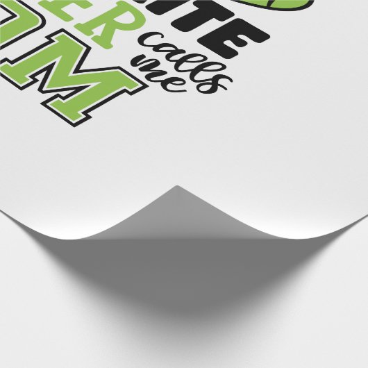 Tennis Player | Mijn favoriete speler roept me mam Cadeaupapier (Hoek)