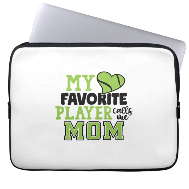 Tennis Player | Mijn favoriete speler roept me mam Laptop Sleeve (Voorkant)