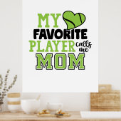 Tennis Player | Mijn favoriete speler roept me mam Poster (Keuken)
