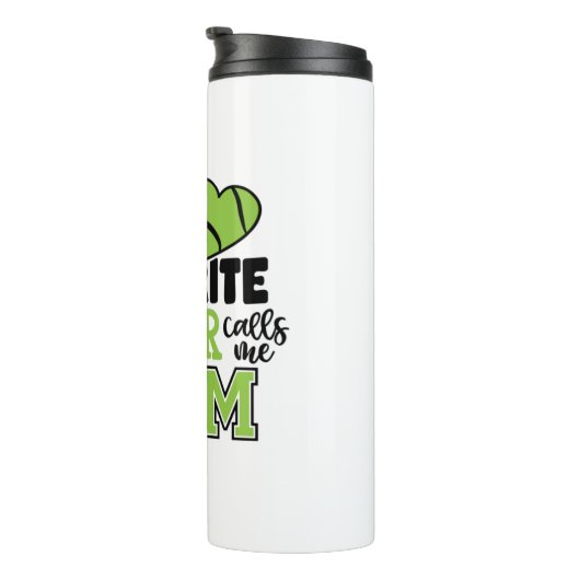 Tennis Player | Mijn favoriete speler roept me mam Thermosbeker (Geroteerd rechts)